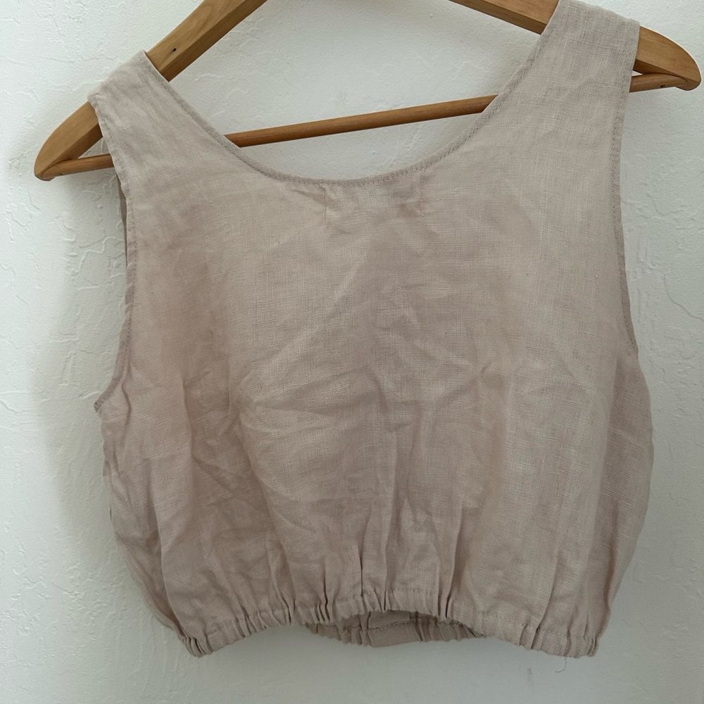 Laguna collective linen bubble top